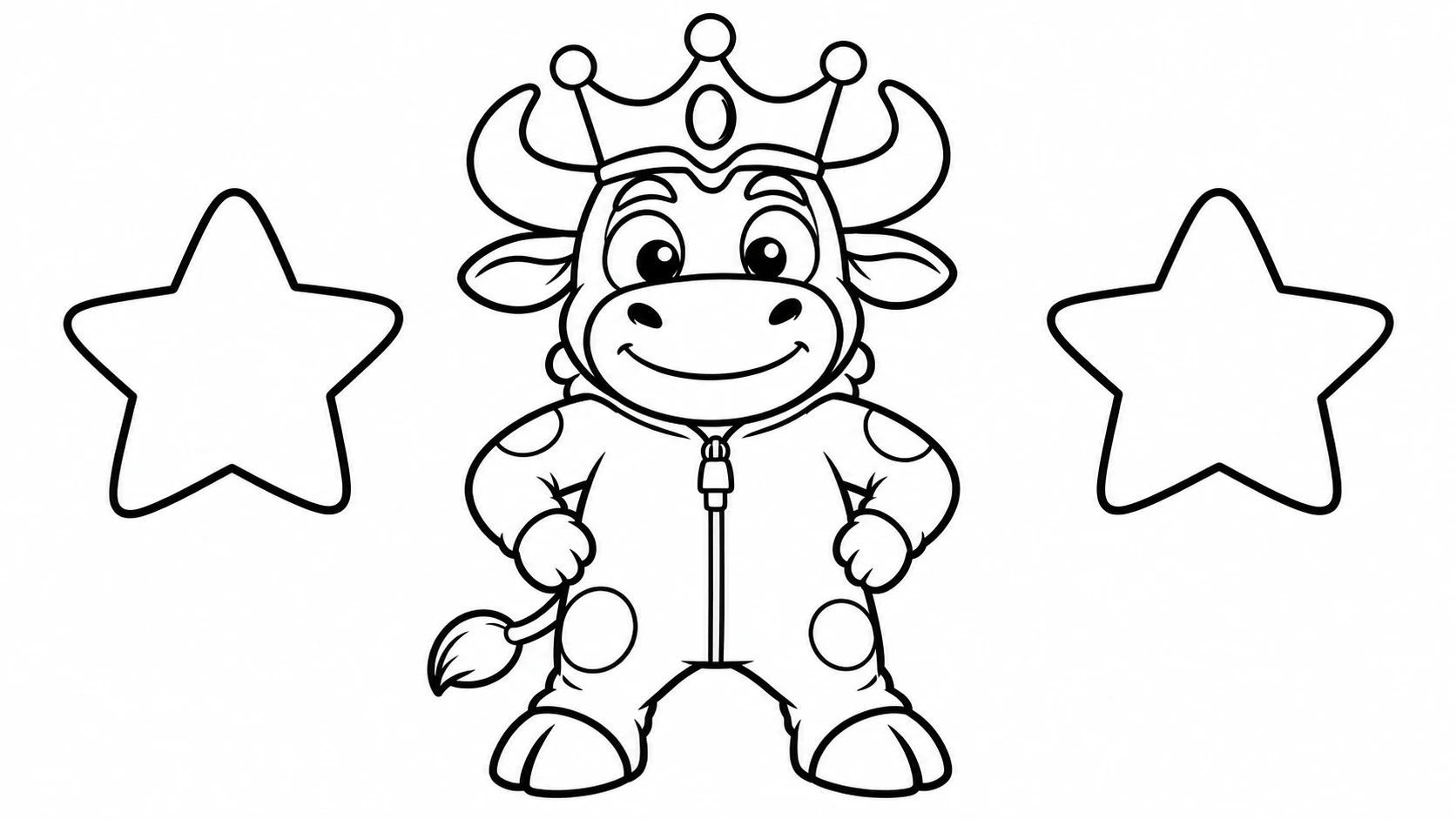 Desenho para colorir: Com a coroa
